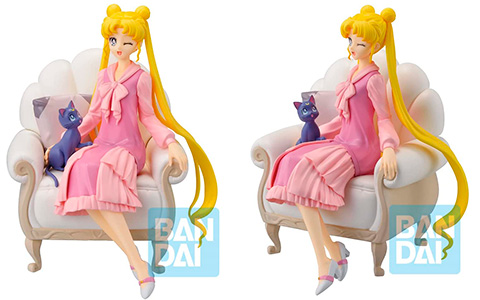 Sailor Moon Usagi and Luna Antique Style Ichibansho figure