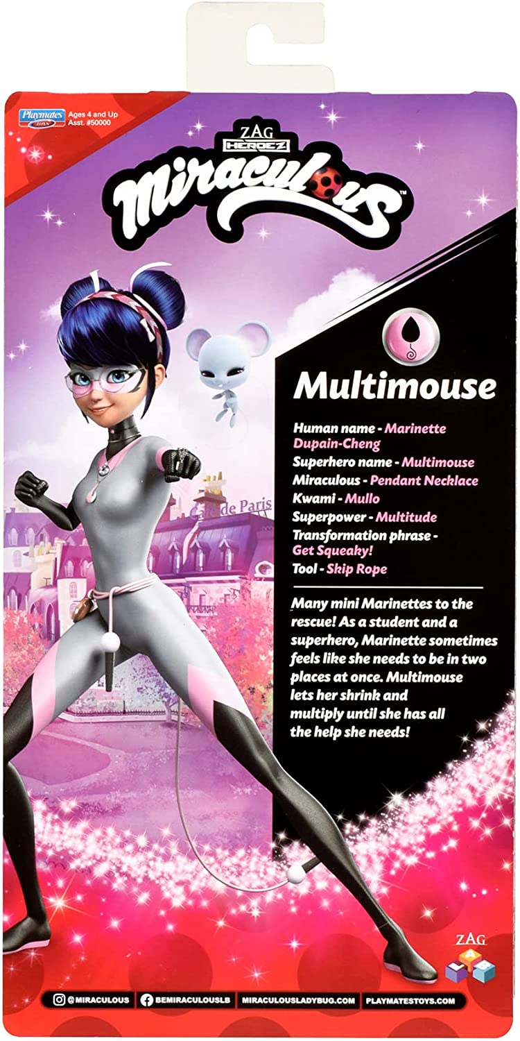 Miraculous Ladybug and Cat Noir Toys Fashion Doll | Articulated 26cm Doll  with Accessories Kwami | Purple Tigress Figurine | Bandai Dolls