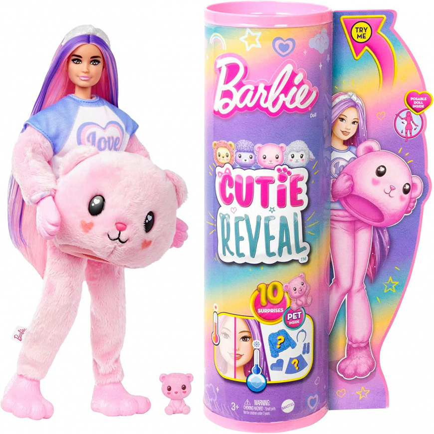 Barbie Cutie Reveal Cozy series Bear doll
