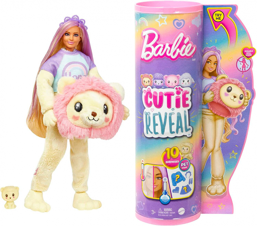 Barbie Cutie Reveal Cozy series Lion doll