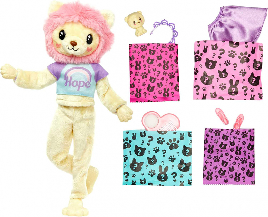 Barbie Cutie Reveal Cozy series Lion doll