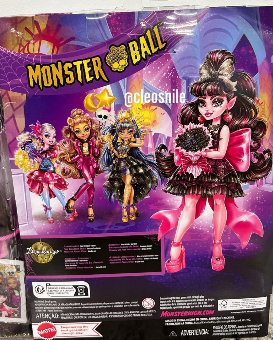 Monster High Monster Ball Draculaura doll in real life photos