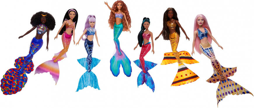 The Little Mermaid movie Ultimate Ariels Sisters 7 Pack dolls Mattel