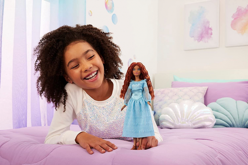 Mattel Ariel on land doll in Blue dress