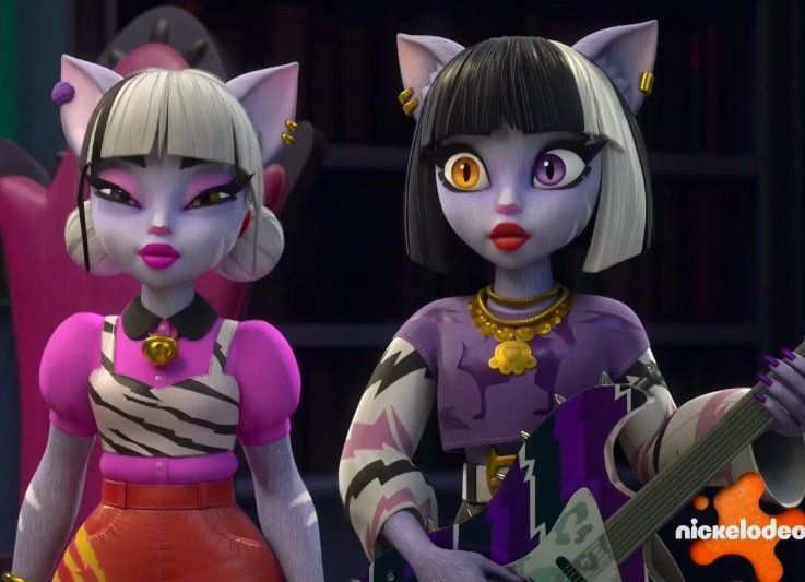 The first appearance of Purrsephone, Meowlody and Gil in the new Monster High animated series