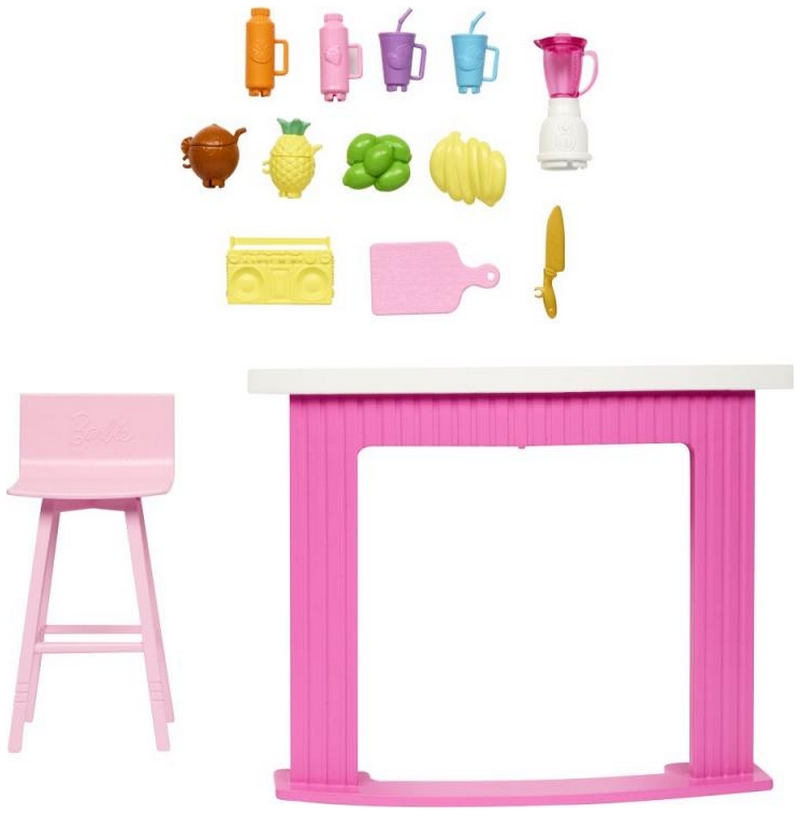 Barbie Furniture and Accessories Beach fruit bar Set 2023