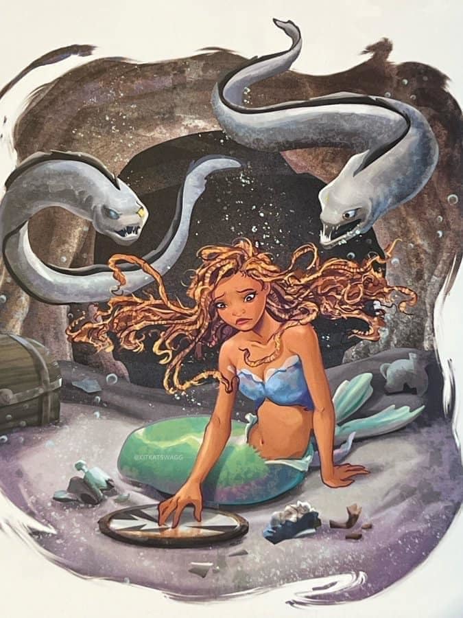 The Little Mermaid movie 2023 pictures from books with Ariel, Eric and other characters