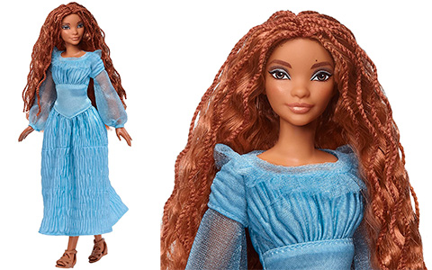 Disney The Little Mermaid movie Ariel doll on land in blue dress