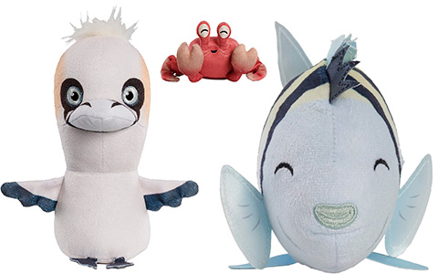 Disney The Little Mermaid Flounder, Scuttle and Sebastian small plush toys from Just Play