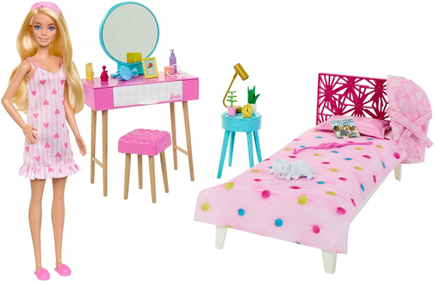 Barbie 2022 Bedroom playset with doll