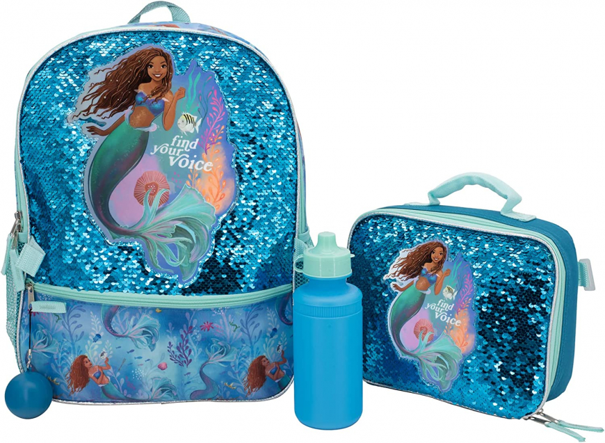 Disney The Little Mermaid movie backpack set.