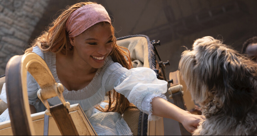 Ariel Halle Bailey and Prince Eric Jonah Hauer-King in the little mermaid movie