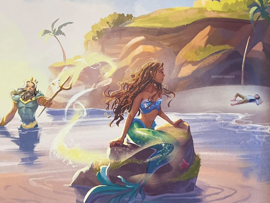 The Little Mermaid movie 2023 pictures from books with Ariel, Eric and other characters