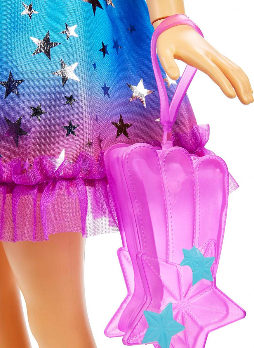 Barbie Large Rainbow Dress doll with black hair HJY01