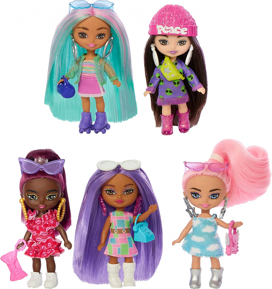 Barbie Extra Mini Minis 5-doll pack with 2 exclusive dolls