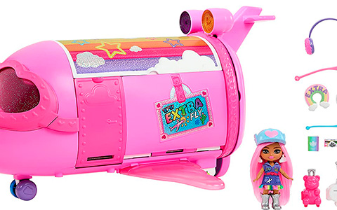 Barbie Extra Fly Mini Minis plane playset with exclusive doll