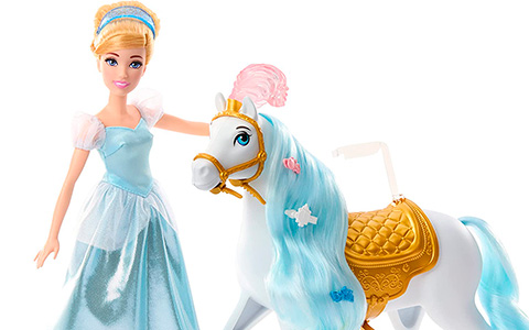 New Disney Princess Cinderella doll with horse from Mattel 2023