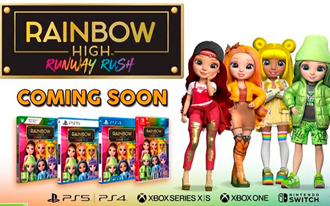 Rainbow High Runway Rush game for PlayStation 4,  Xbox and Nintendo Switch