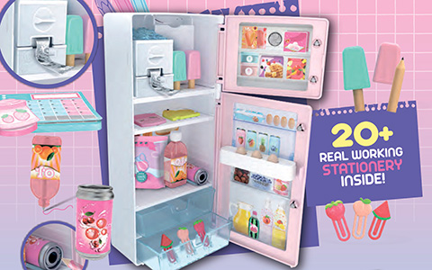 Real Littles fridge desktop caddies, plushie mini backpack and micro journals