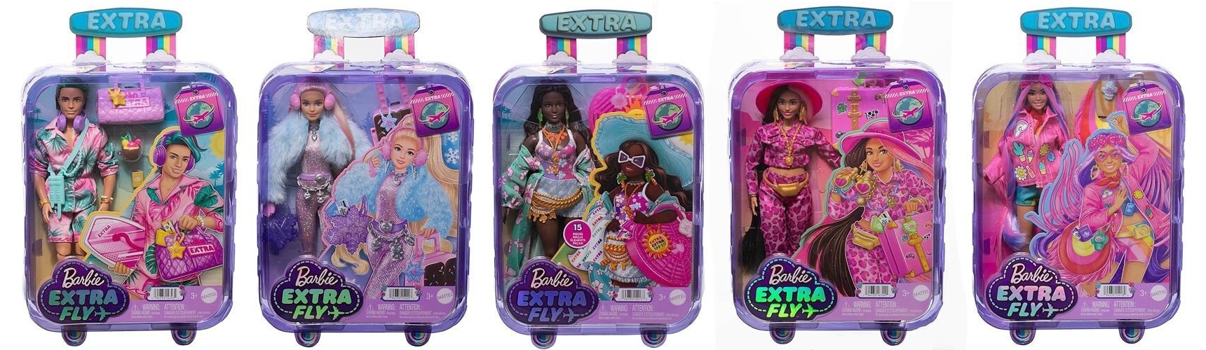 Barbie Extra Mini Minis Travel Doll with Safari Animal Print Fashion,  Barbie Extra Fly
