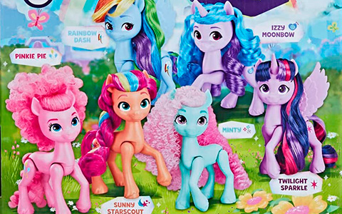My Little Pony Rainbow Celebration set with 6 ponies from different generations