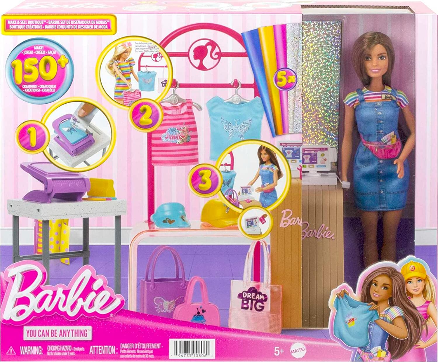 Barbie Make and Sale Boutique set with doll