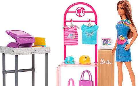 Barbie Make and Sale Boutique set with doll