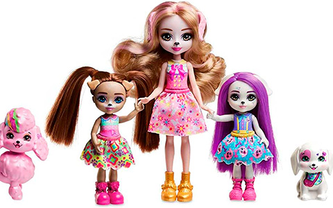 Enchantimals Glam Party Dwyla Dog and family dolls set