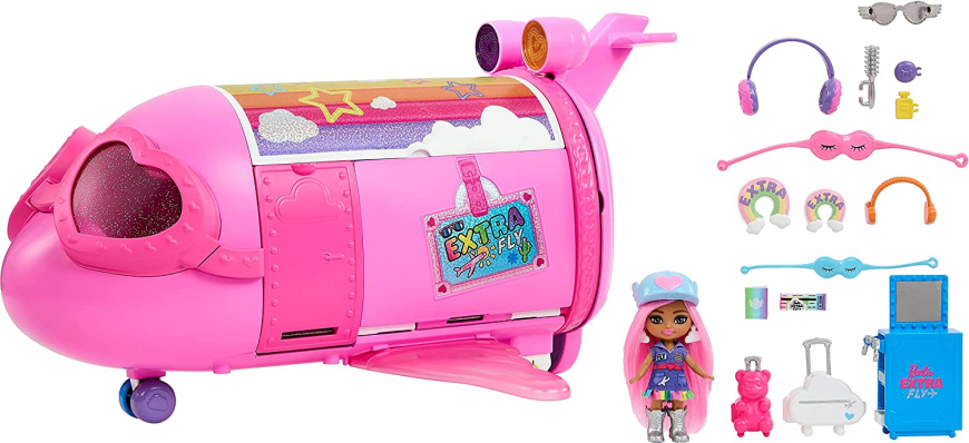 Barbie Extra Fly Mini Minis plane playset with exclusive doll