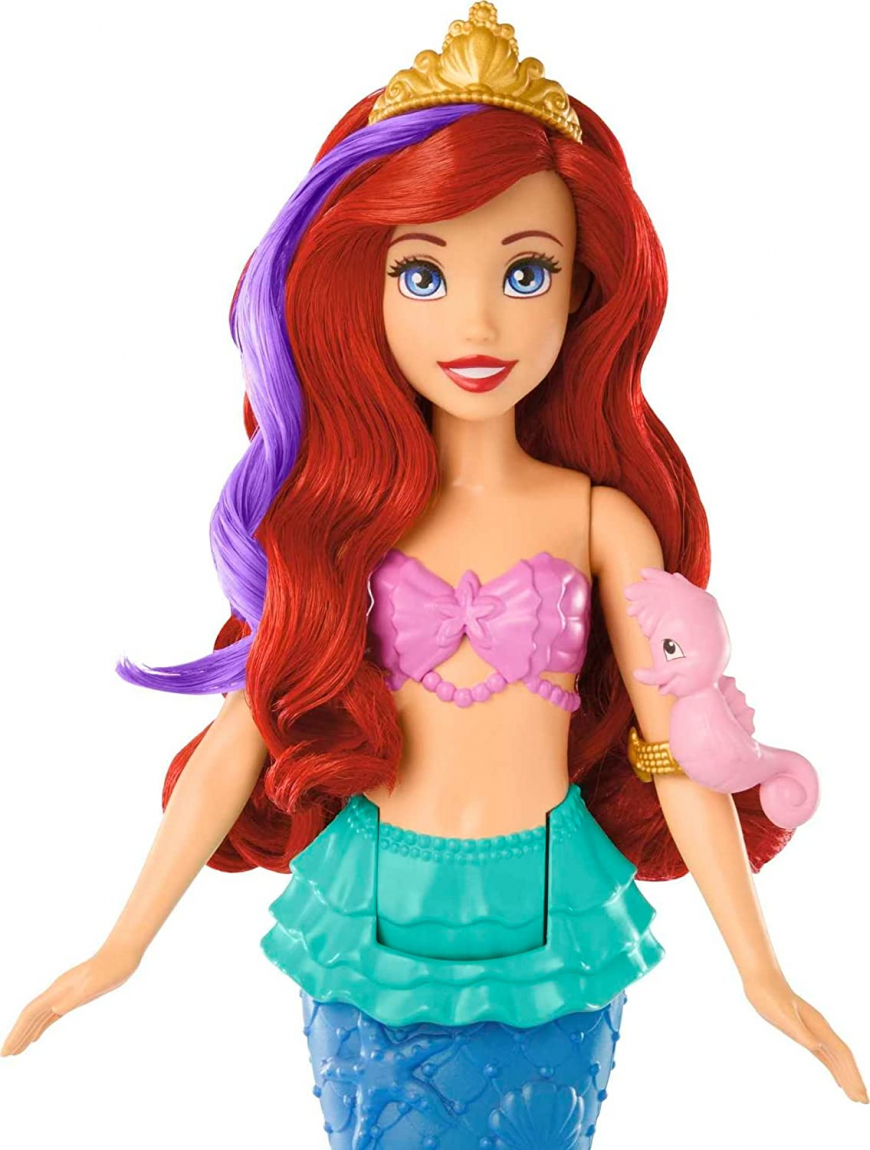 New Ariel swimming mermaid doll from Mattel with color-change hair and tail