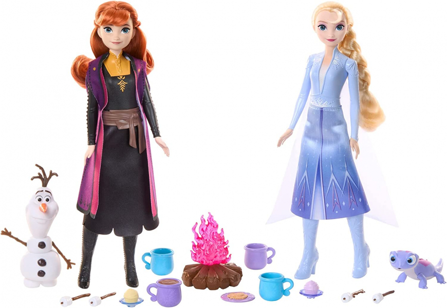 Disney Frozen 2 Forest Adventures Gift Set with Elsa and Anna dolls