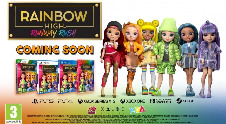 Rainbow High Runway Rush game for PlayStation 4,  Xbox and Nintendo Switch