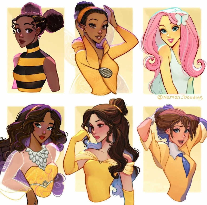 Yellow characters heroines