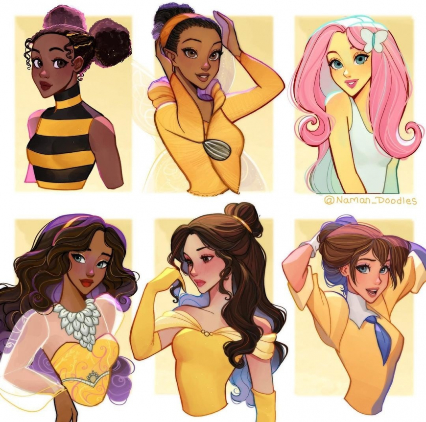Yellow characters heroines