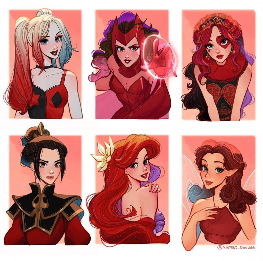 Red characters heroines