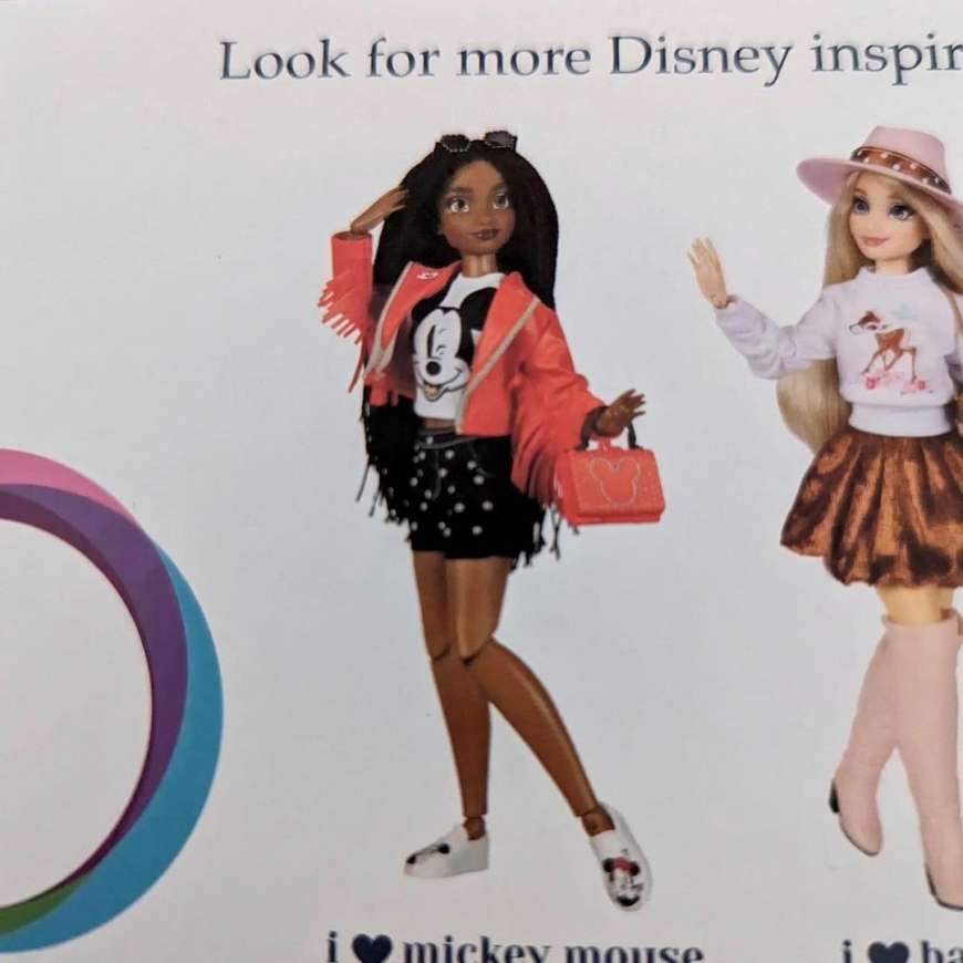 Disney ily 4ever dolls 2023: Ursula, Bambi, Mickey Mouse, and Stitch.