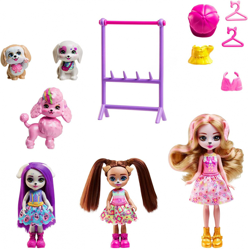 Enchantimals Glam Party Dwyla Dog and family dolls set