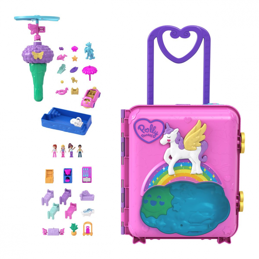 Polly Pocket Pollyville Resort Roll Away Playset