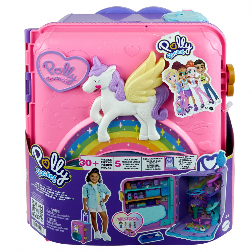 Polly Pocket Pollyville Resort Roll Away Playset