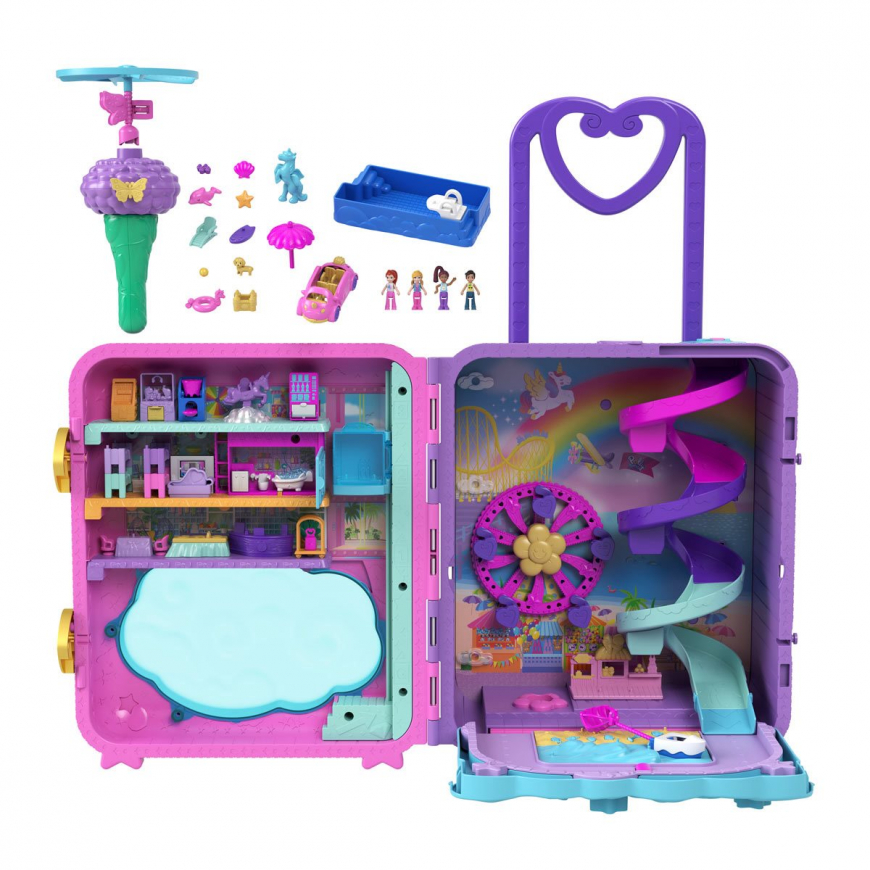 Polly Pocket Pollyville Resort Roll Away Playset