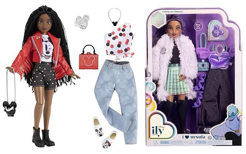 New Disney ily 4ever dolls 2023: Ursula, Bambi, Mickey Mouse, Stitch and Aladdin and new fashion packs