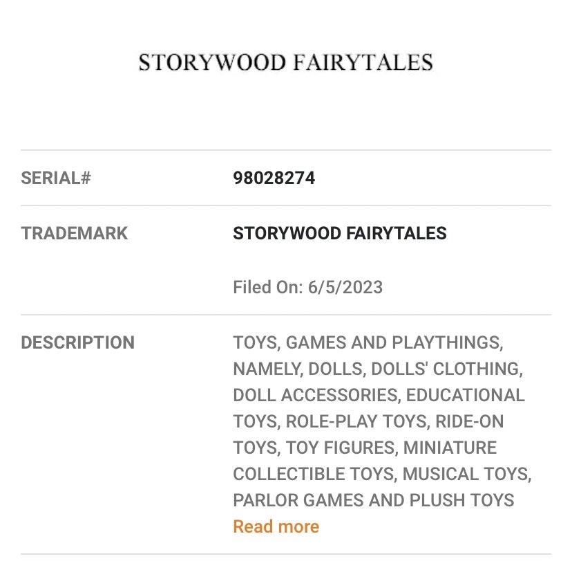 Storywood Fairytales dolls brand