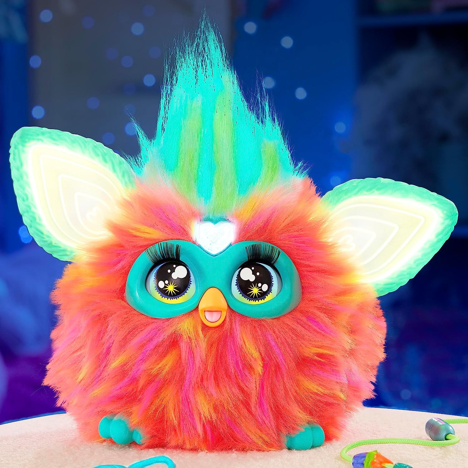 Comparing Furby 2023 Coral and Purple Models 