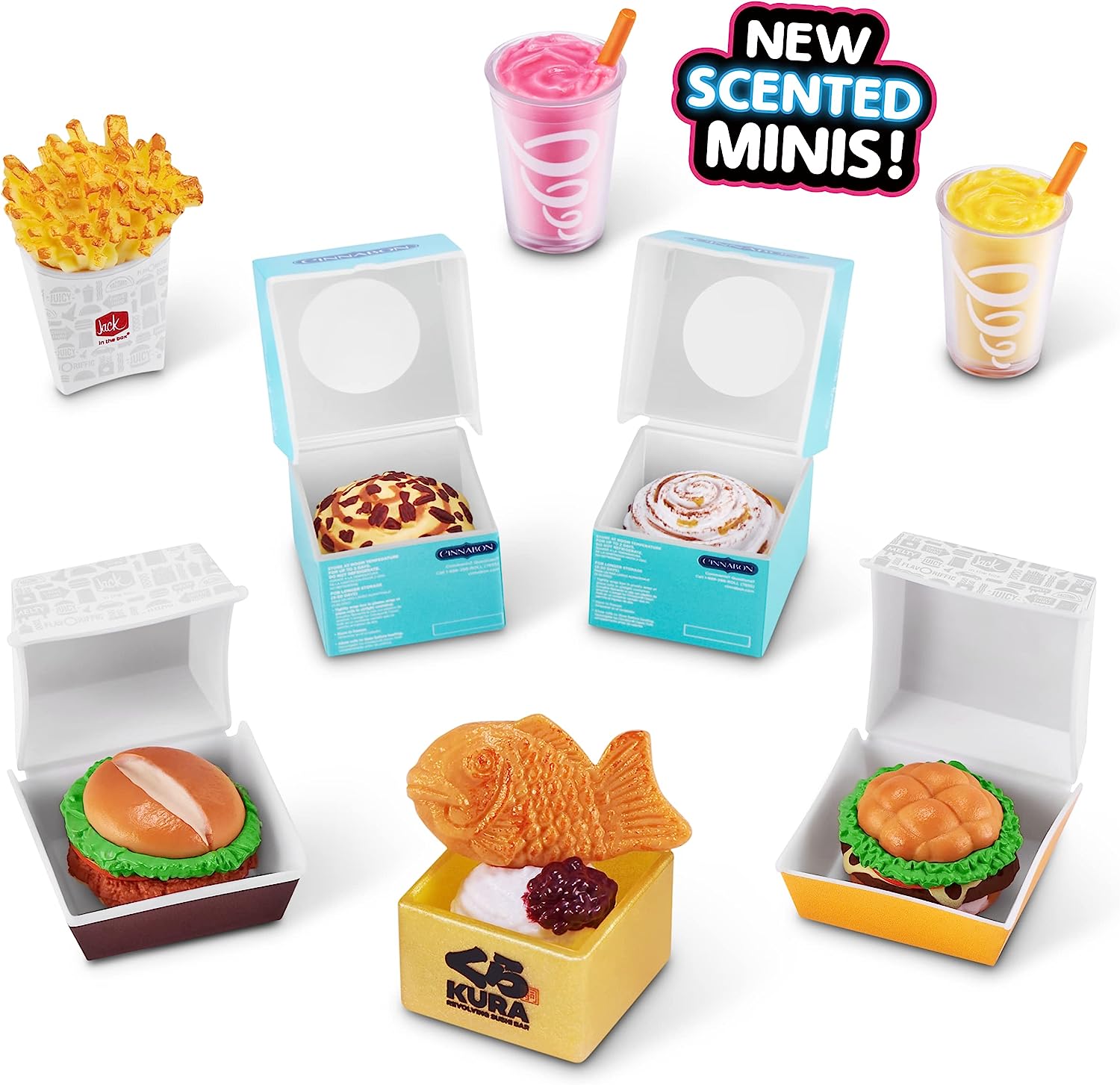 Mini Brands Foodie Series 2 Food Court Playset with 1 Exclusive Mini by  ZURU - Includes Real Mini Fast Food Brands Collectibles, Food Court Playset