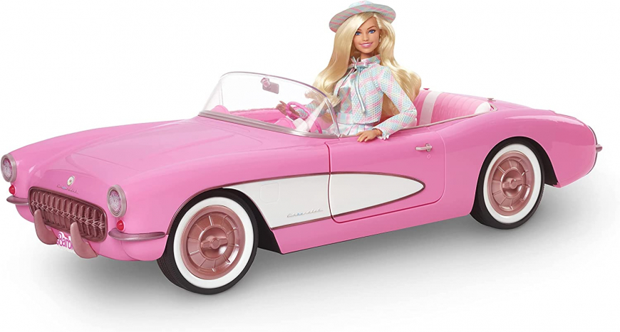 Barbie movie 2023 Convertible Car Playset Corvette HPKO2