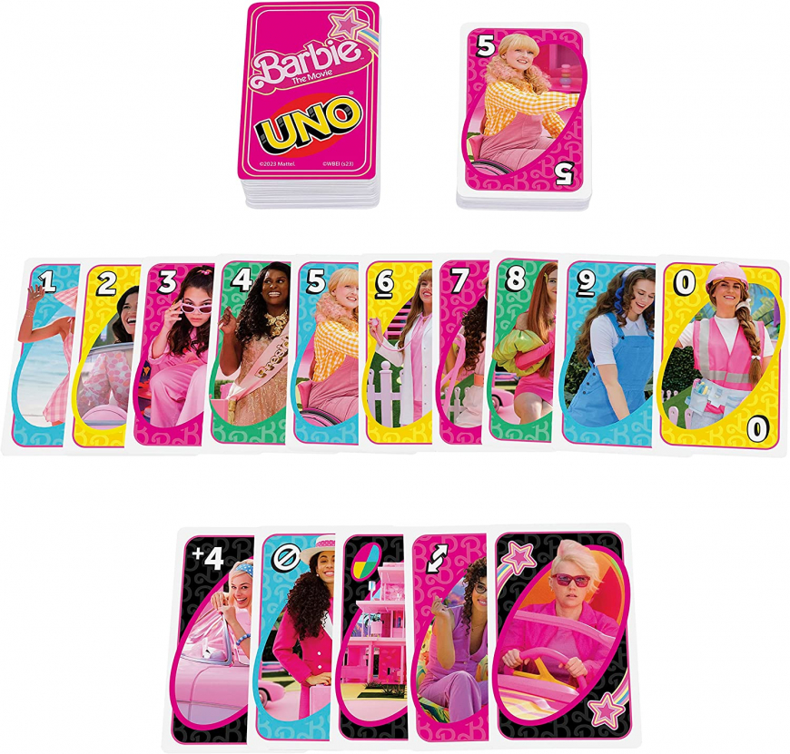UNO Barbie The Movie Card Game