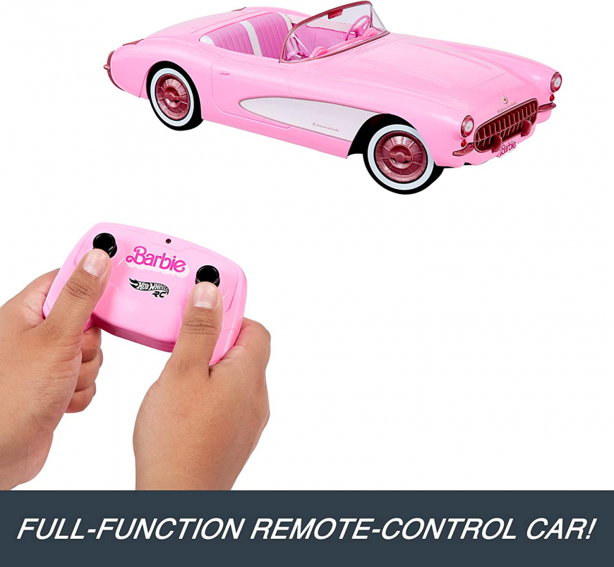 Hot Wheels Barbie Movie Corvette remote-control car