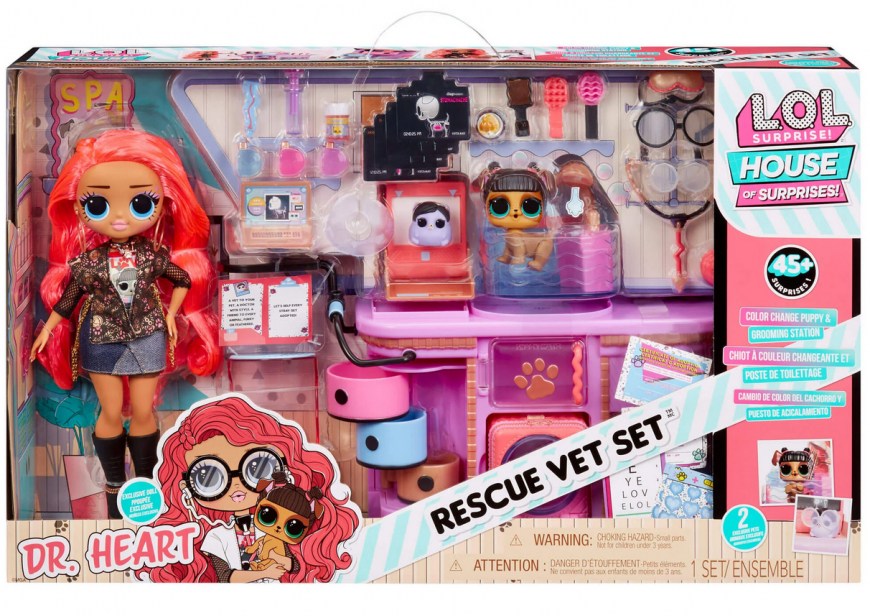 LOL OMG Rescue Vet playset with Dr Heart doll 2023