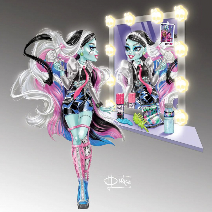 Monster High Amped Up Frankie Stein art