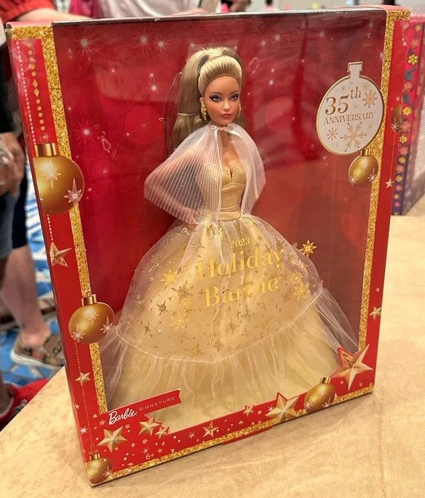 Holiday Barbie 2023 dolls 35th anniversary edition dolls in boxes in real life photos